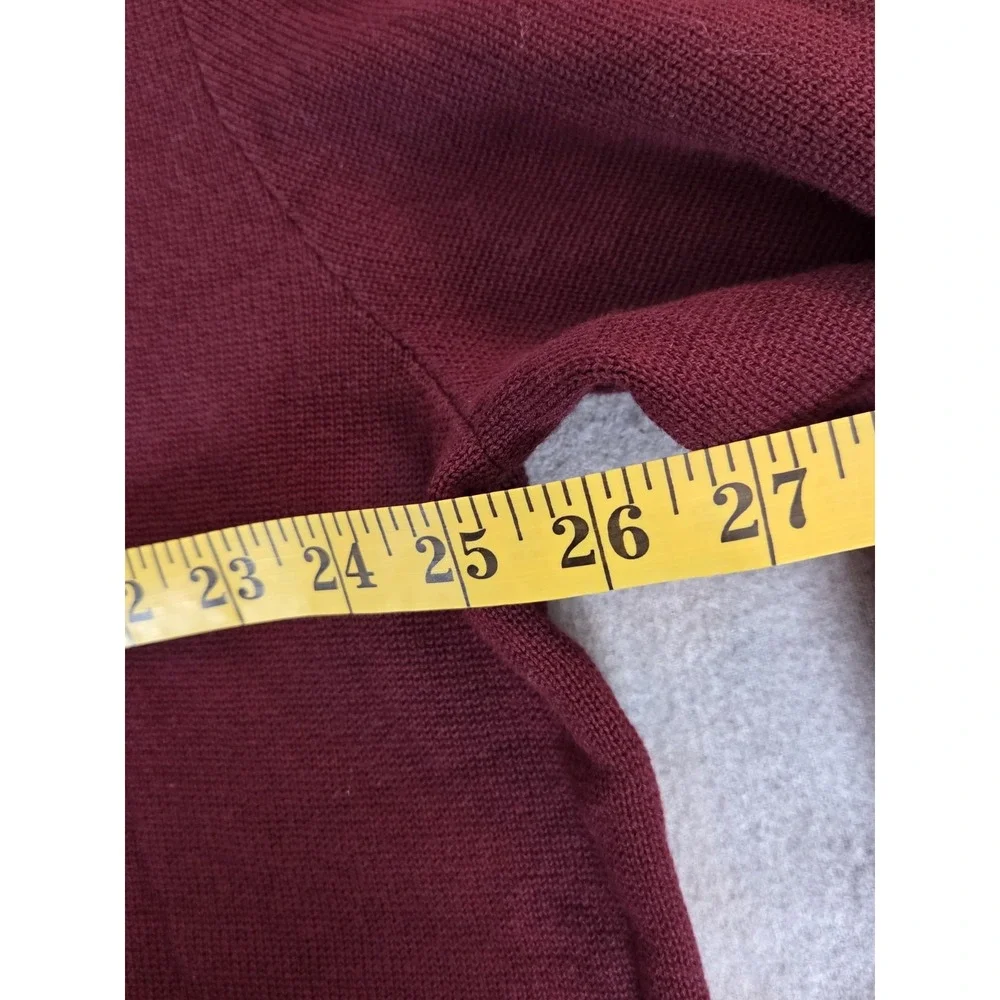 Nautica Men's 2XL Sweater‎ Pullover Burgundy 1/4 Zip Mock Neck Long Sleeve NEW